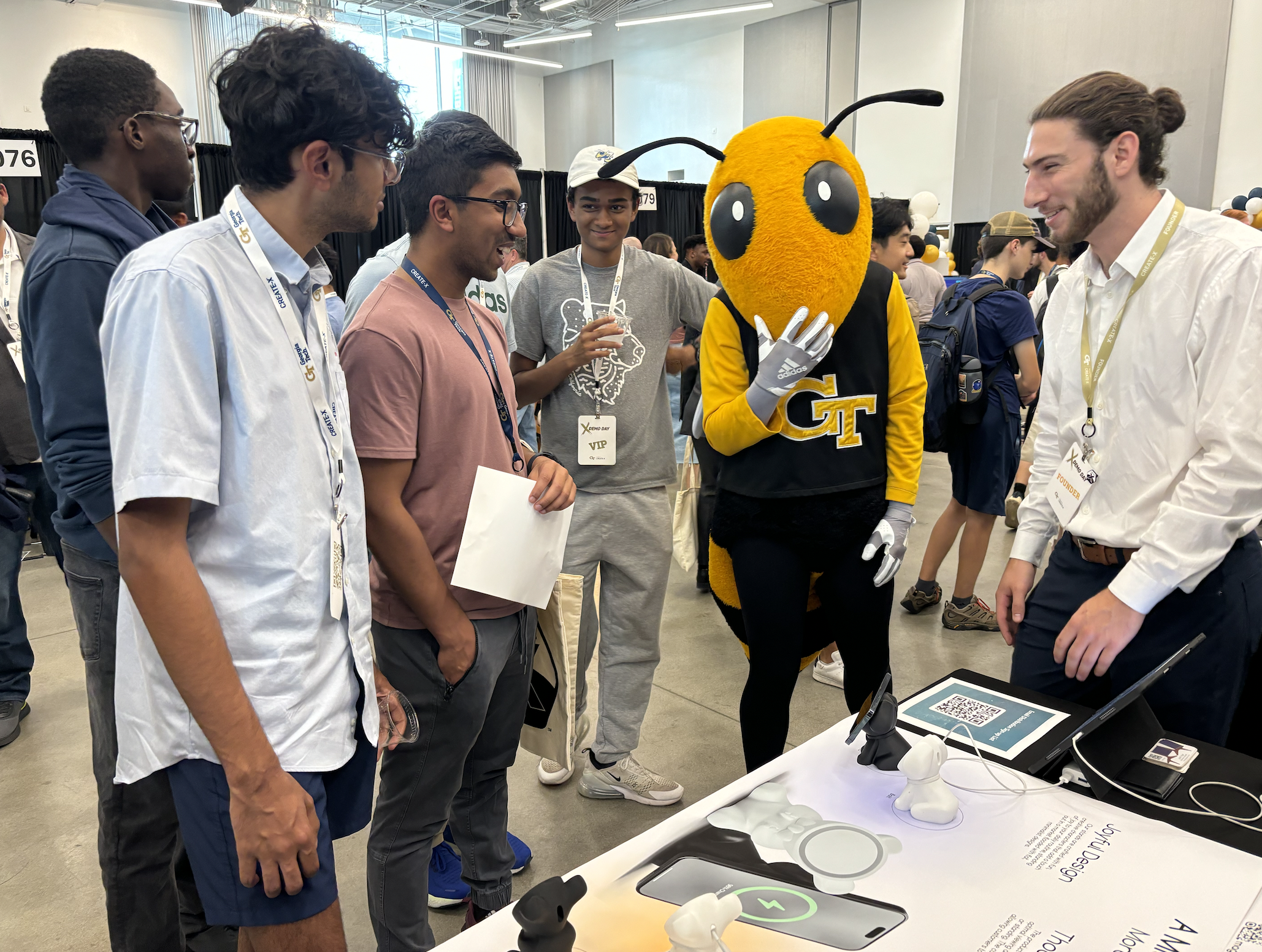 Georgia Tech students collaborating on campus
